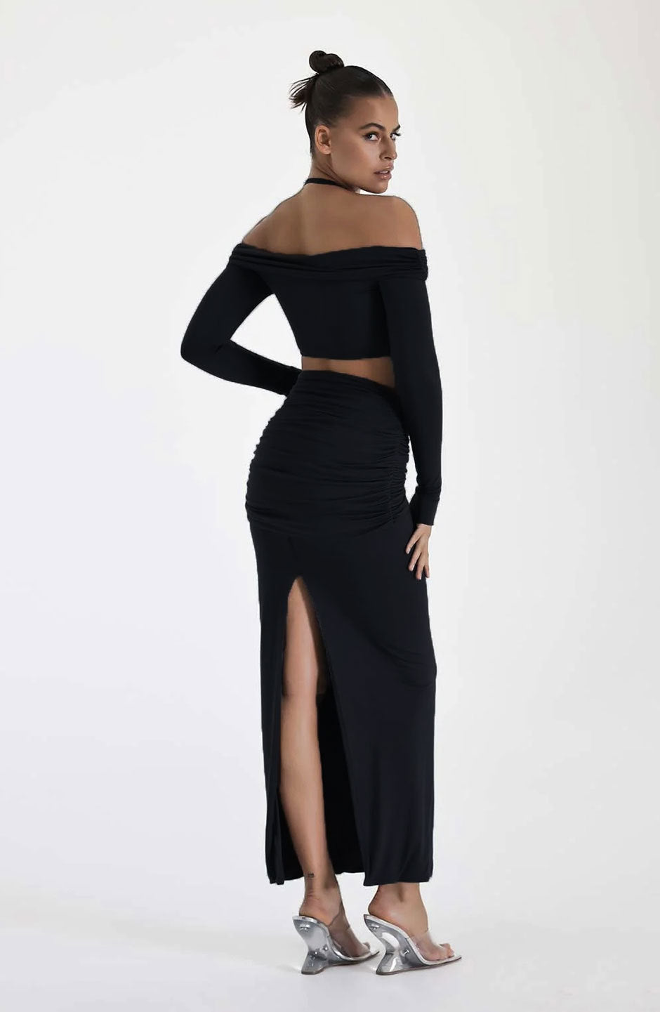 Sexy Halter Two Pieces Women Party Dresses