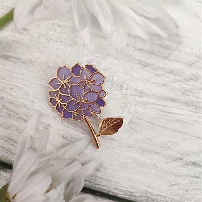 Charming Lilac and Dragonfly Design Brooches for Women