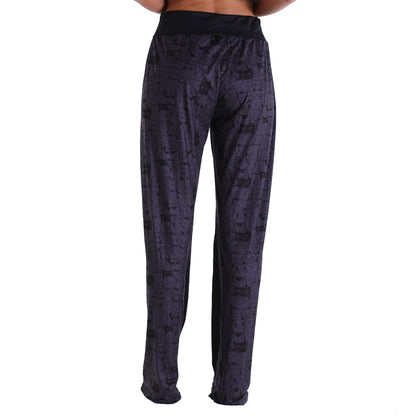 Casual Bandage Solid Loose Homewear Pajamas Pants