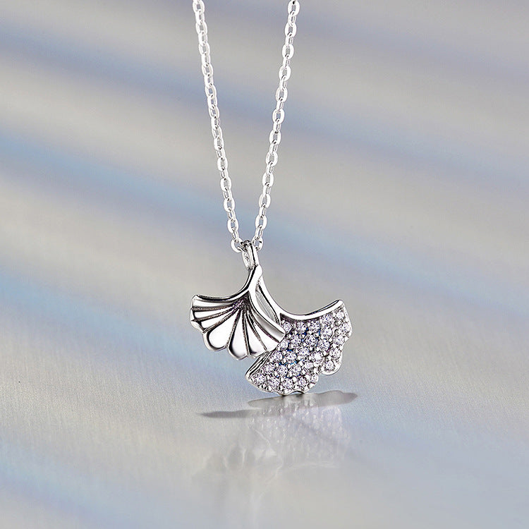 Gingko Desgned Sterling Sliver Necklace for Women