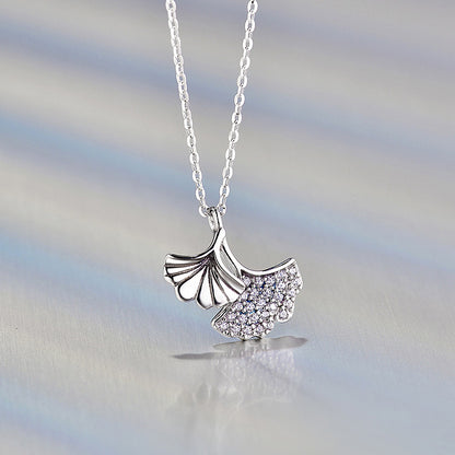 Gingko Desgned Sterling Sliver Necklace for Women
