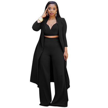 Sexy Top & Wide Legs Pants 3pcs Sets for Women