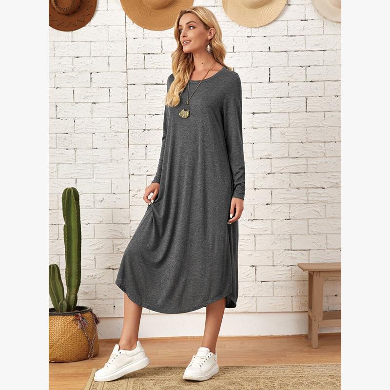 Casual Long Sleeves Midi Dresses for Women