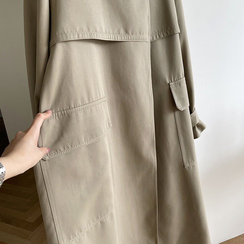 Casual Fashion Women Long Overcoats with Belt