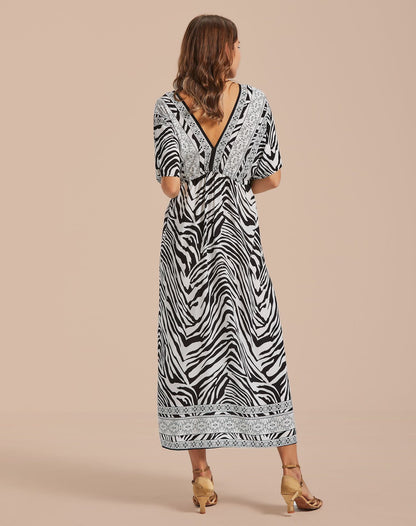 Women Zebra Print Summer Beach Bikini Dresses