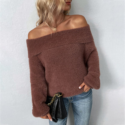 Sexy Off The Shoulder Women Pullover Sweaters