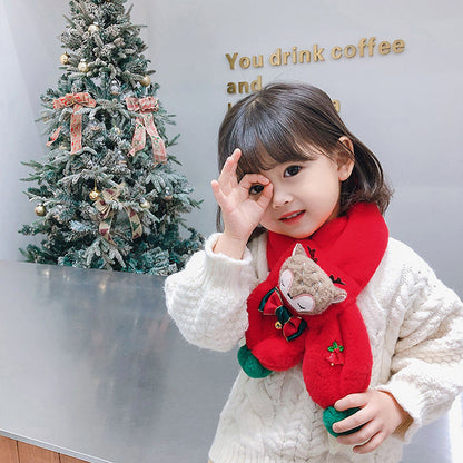 Christmas Elk Design Warm Scarves for Kids