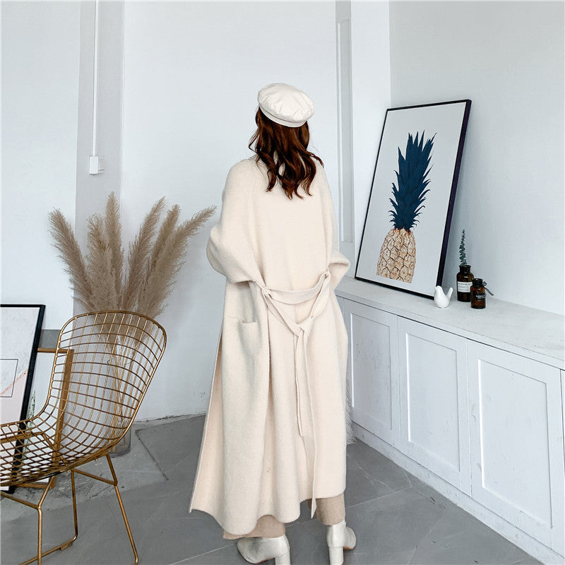 Women Romper Style Knitted Woolen Cardigan Overcoat