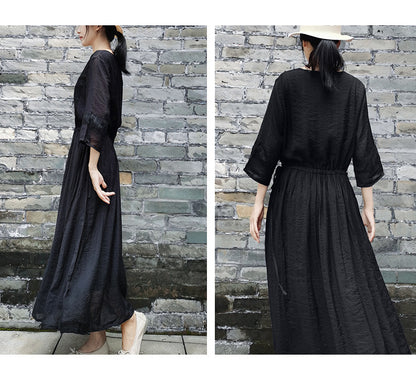 Ethnic Women Summer Linen Dresses