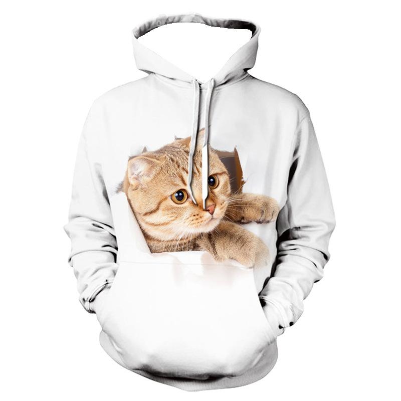 Casual Round Neck 3D Print Hoodies for Lovers-STYLEGOING