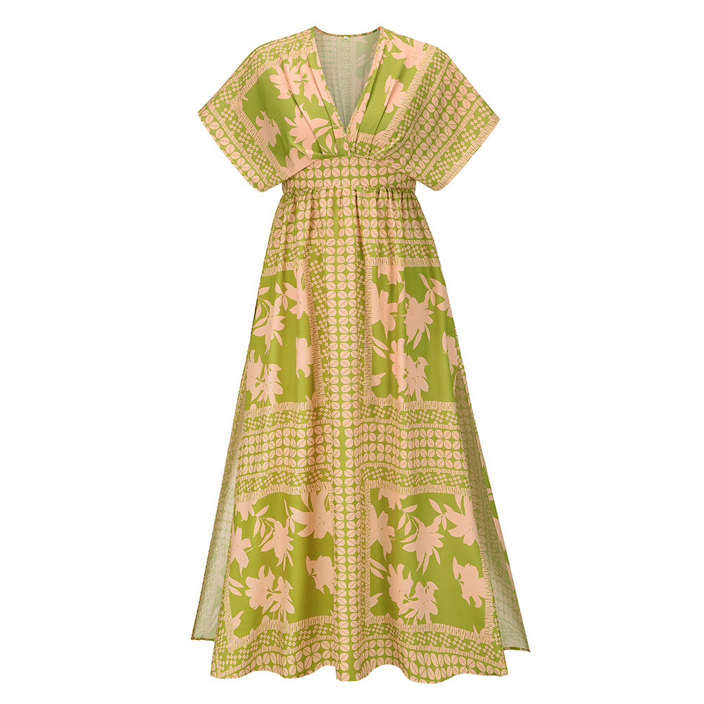 Summer Casual Bat Sleeves Beach Long Dresses