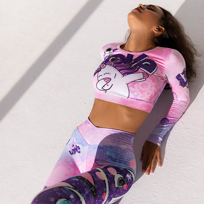 Sexy Unicorn Print Sports Suits