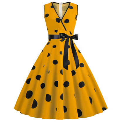 Summer Sleeveless Polka Dot Dresses
