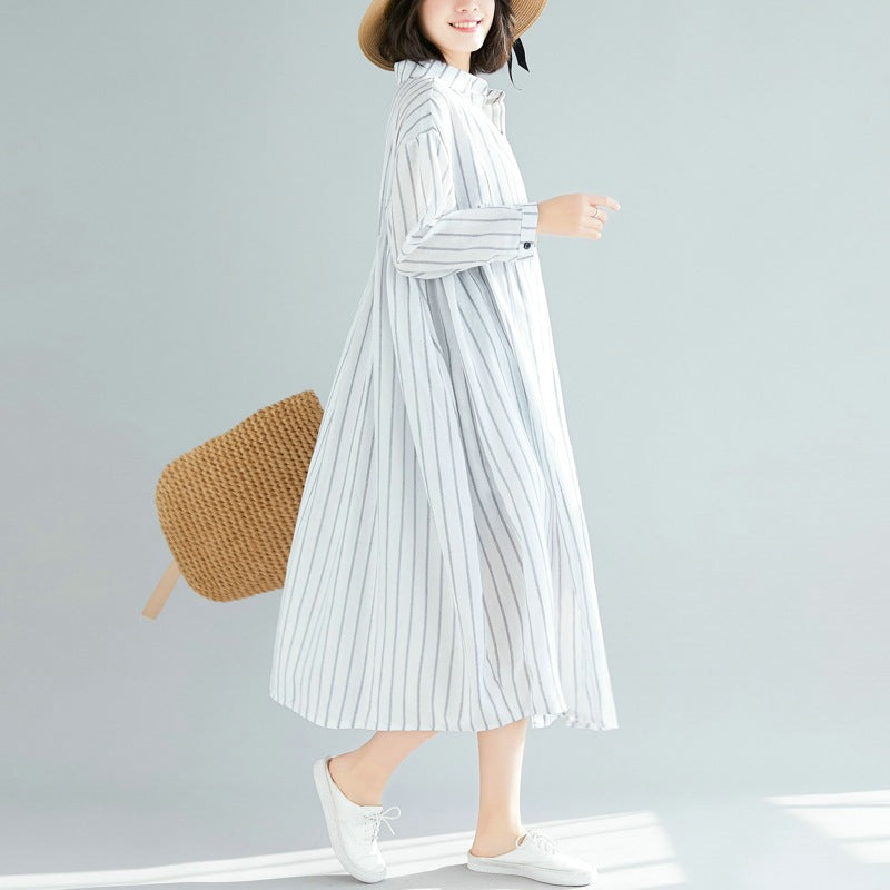 Linen Women Plus Sizes Long Shirts