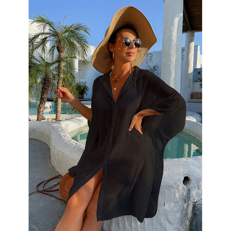 Summer Leisure Shirts Bikini Beach Cover Ups