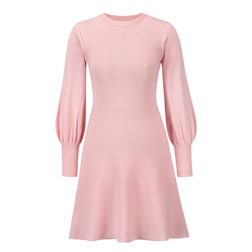 Women Plus Sizes Knitting Winter Dresses-STYLEGOING