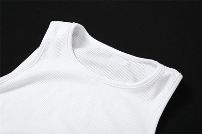 Summer Casual Sleeveless Shorts and Midriff Baring Tops