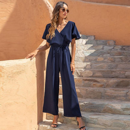 Casual High Waist Loose Summer Jumpsuits-STYLEGOING