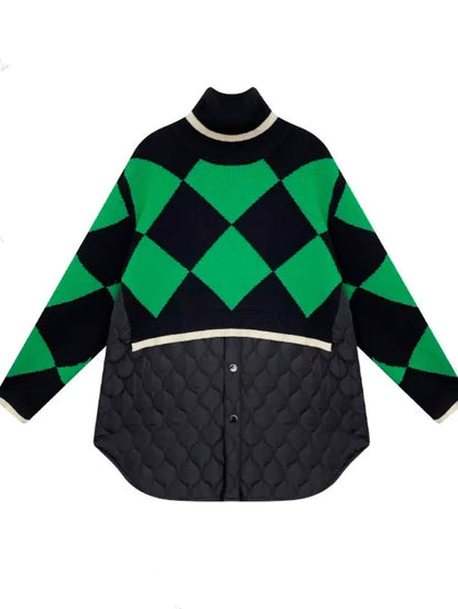 Women High Neck Winter Pullover Coat Sweaters