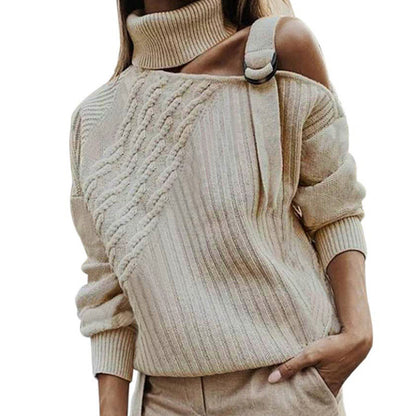 Casual Turtleneck Knitted Women Sweaters