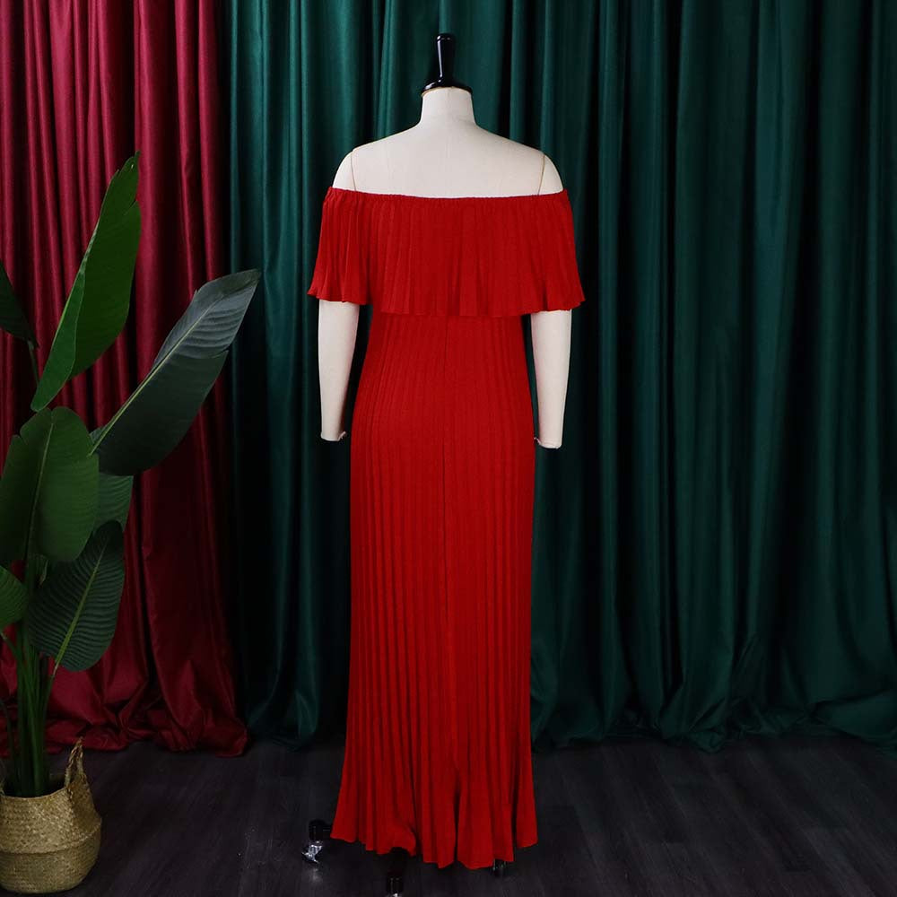 Summer Sexy Off The Shoulder Stapless Long Dresses