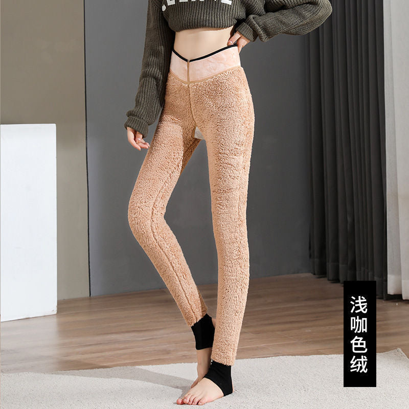 Winter Warm Velvet High Waist Pants Leggings