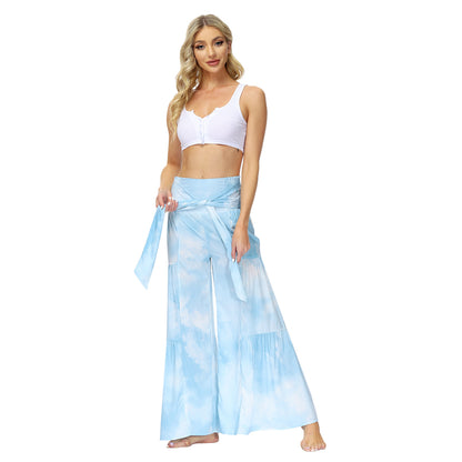 Casual Dyed Trumpet Pants for Women