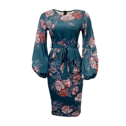 Round Neck Plus Sizes Office Lady Dresses