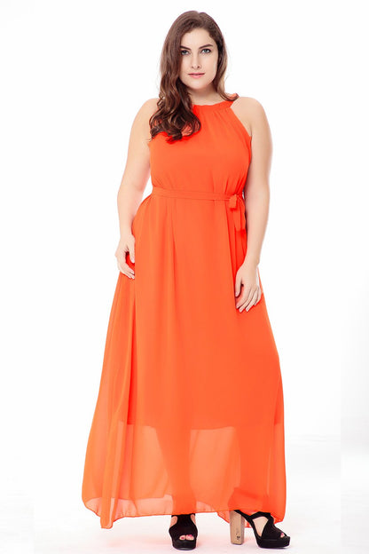 Summer Boho Plus Sizes Chiffon Dresses-STYLEGOING