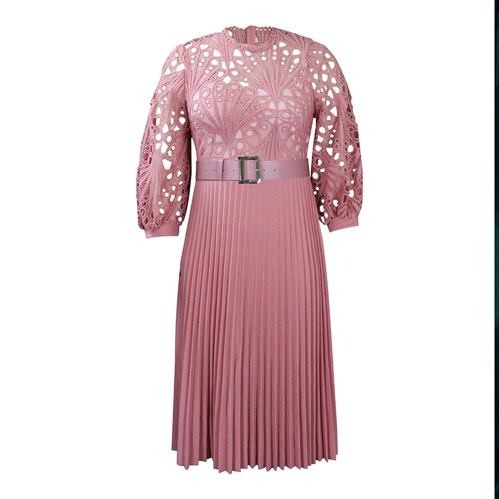 Elegant Hollow Out Plus Sizes Lace Party Dresses