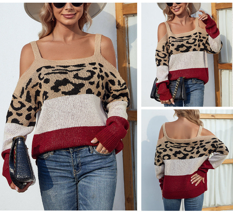Sexy Off The Shoulder Women Knitting Sweaters