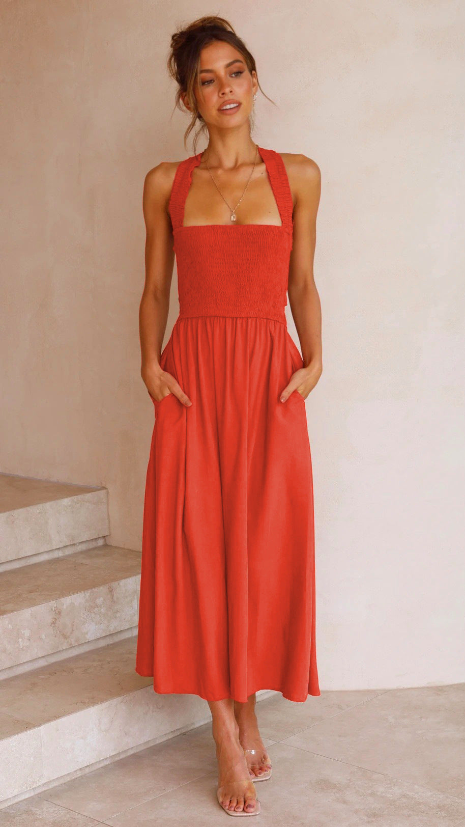 Sexy Backless Off The Shoulder Summer Linen Dresses