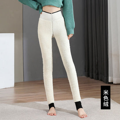 Winter Warm Velvet High Waist Pants Leggings