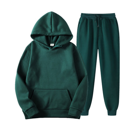 Casual Pullover Hoodies and Sports Pants Sets for Women and Men