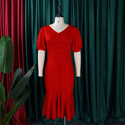 Elegant Office Lady Plus Size Dresses