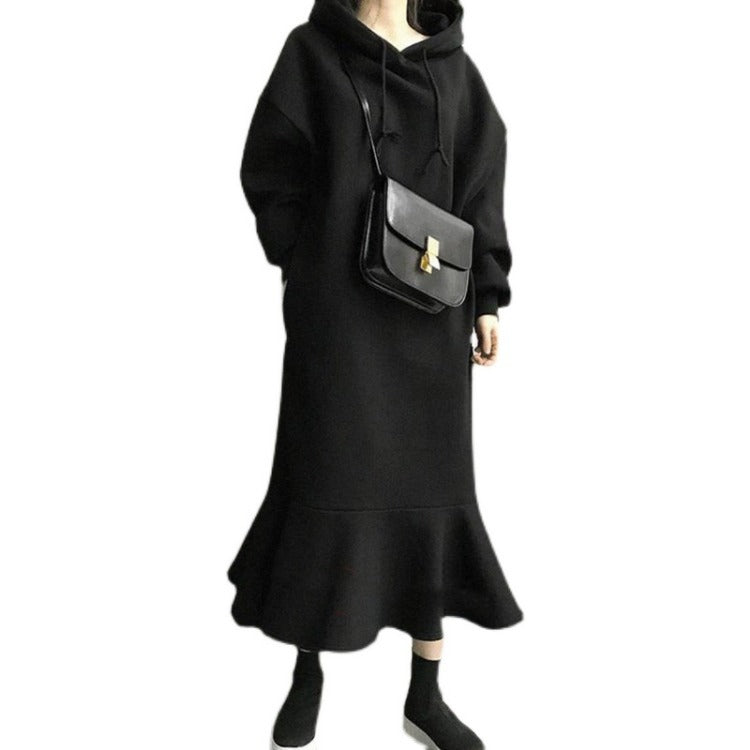 Casual Women Mermaid Long Hoodies Cozy Dresses