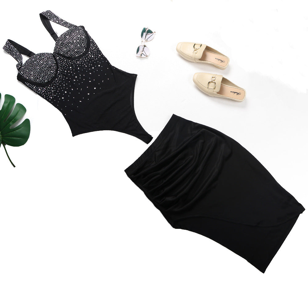 Sexy Backless Two Pieces Night Party Dresses
