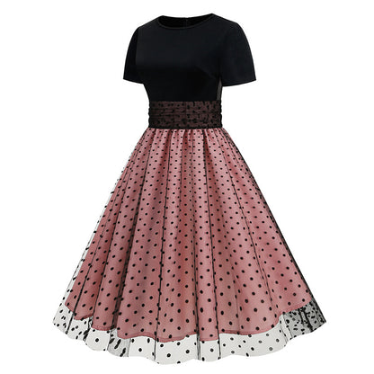 Vintage Short Sleeves Women Midi Dresses