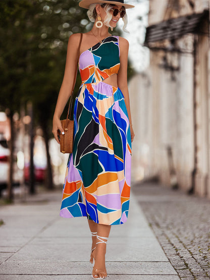 Sexy One Shoulder Summer Long Daily Dresses