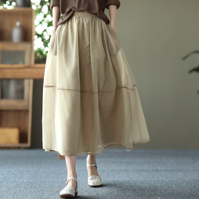 Summer Organza Elegant Women Skirts