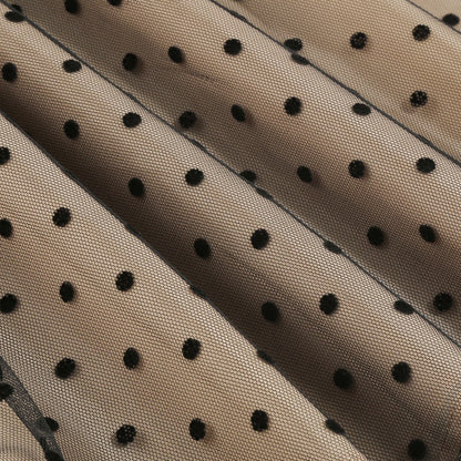 Vintage Off The Shoulder Polka Dot Dresses
