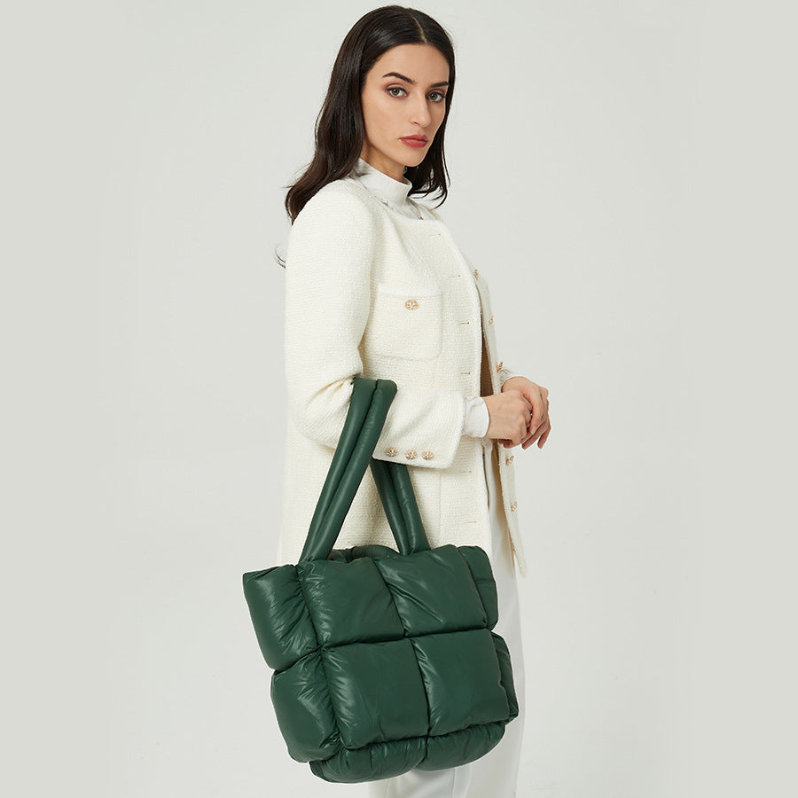 Fashion Down Women Handbags for Winter