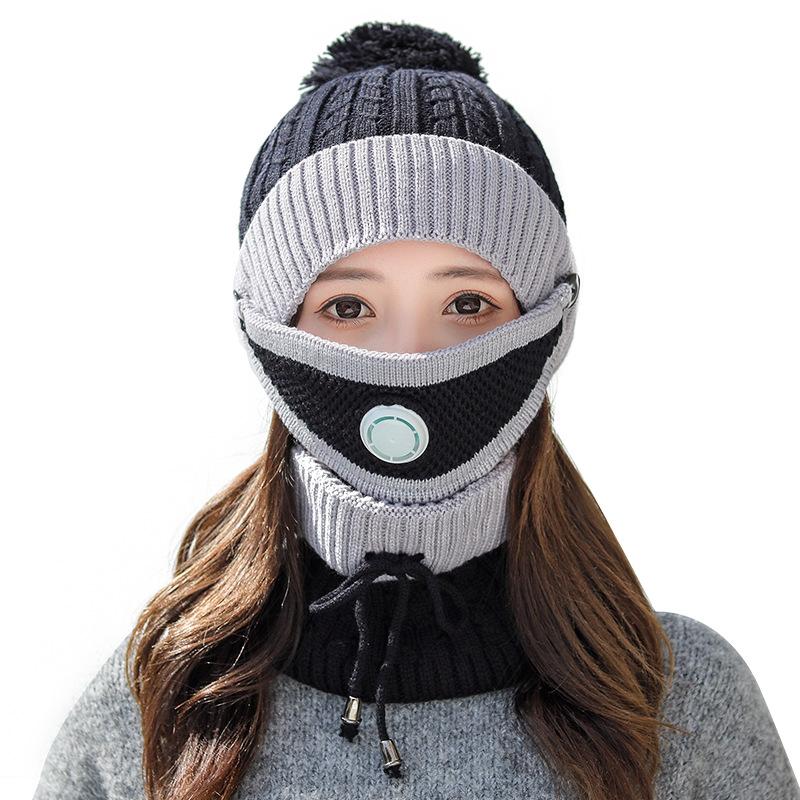 Women Winter Fleece Liner Outdoor Kntting Hats&Scarfs 3pcs/Set--Free Shipping at meselling99