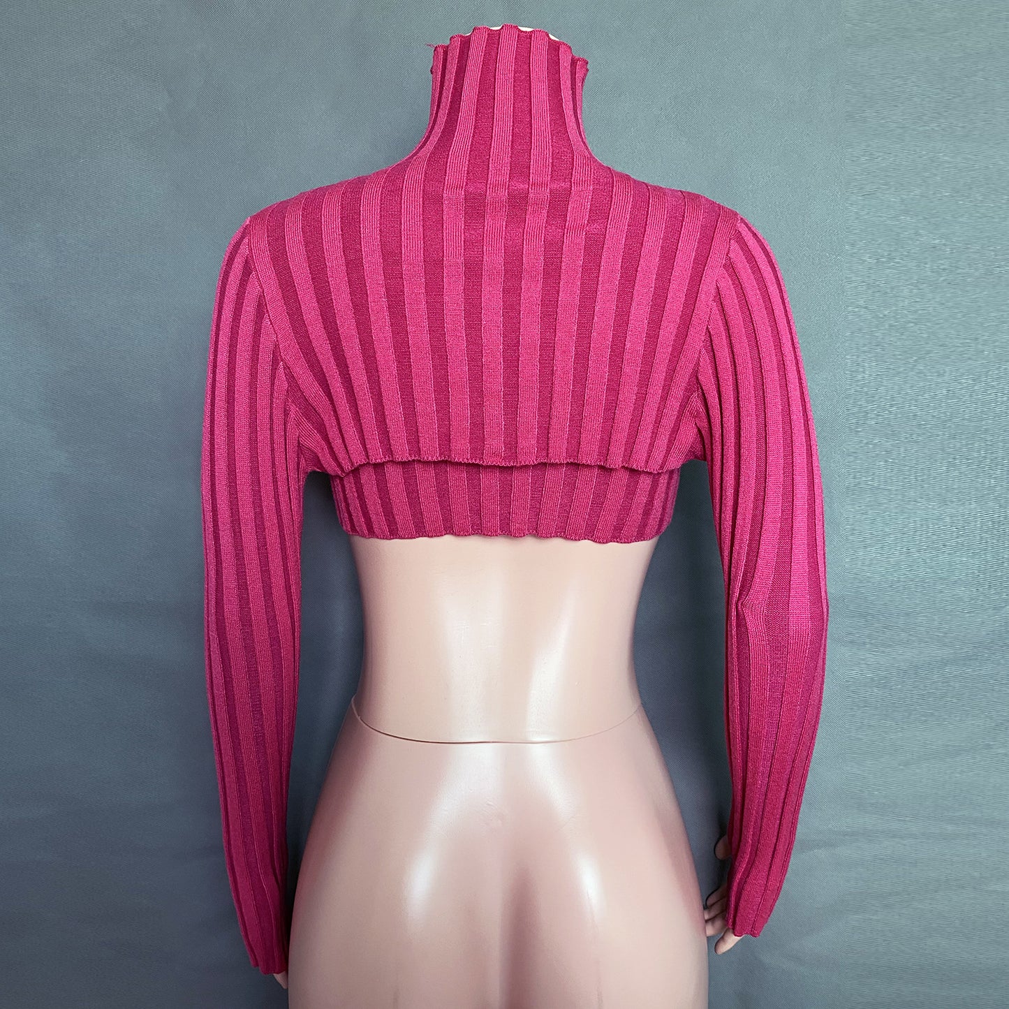 Sexy High Neck Knitting Women Short Tops Suits