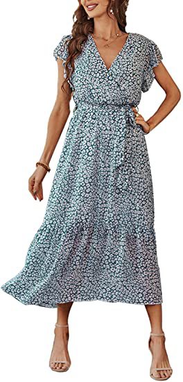 Summer Women Puff Sleeves Long Sleeves Dresses