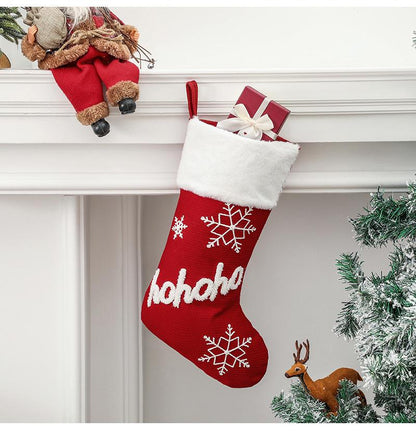 Red Christmas Party Snowflake Gifts Socks