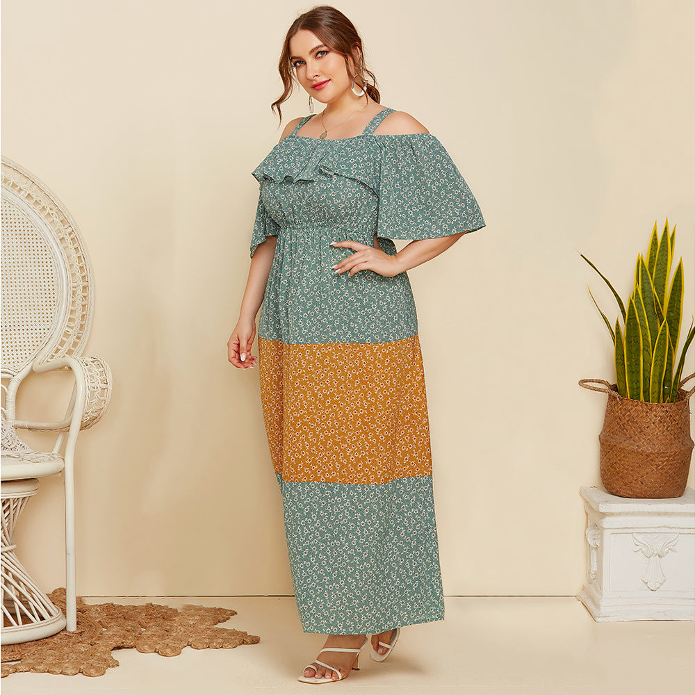 Summer Ruffled Design Plus Sizes Women Dresses