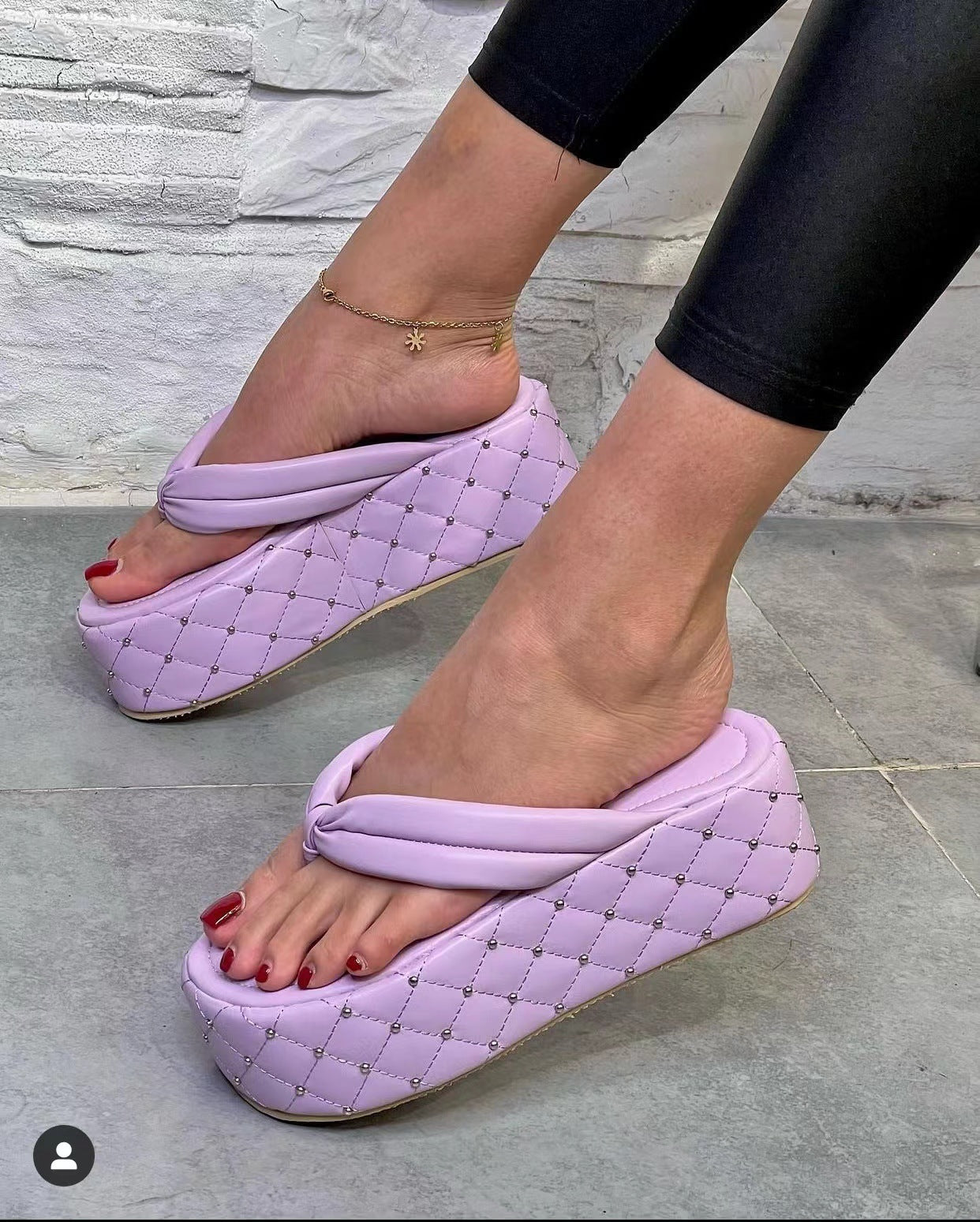 Comfort Summer Flip Flop Flat High Heels Slippers for Women