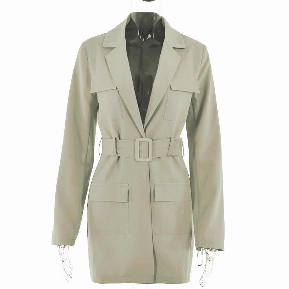 Women Fall Long Blazers with Blet--Free Shipping at meselling99