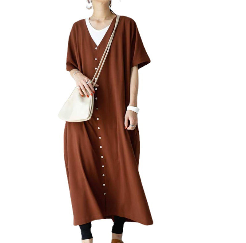 Casual Summer V Neck Long Cozy Dresses